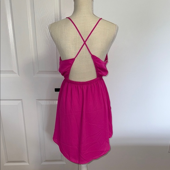 Vibrant Pink Spaghetti Strap Dress - Picture 3 of 4